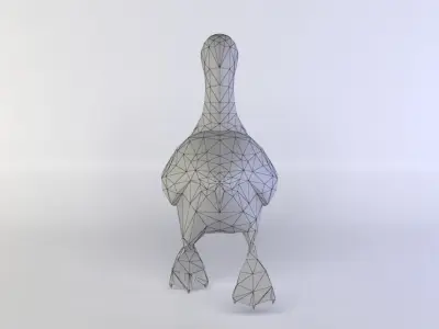 Duck Female Low-poly 3D model