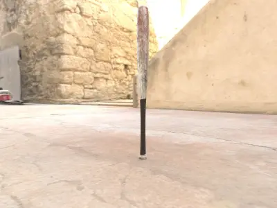 Aluminium Bat -- PBR -- Game Ready Asset Low-poly 3D model
