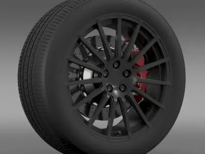 Subaru BRZ STI wheel 3D model