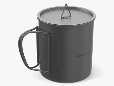 Camping Titanium Mug 3D model