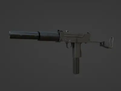 Ingram M10A1 Low-poly 3D model