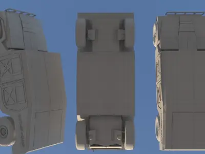 military police Low Poly 3D model