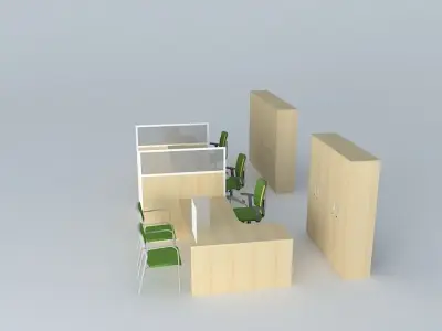 Office furniture 3D model shop