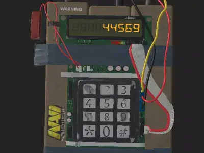 C4 Bomb CSGO Low-poly 3D model