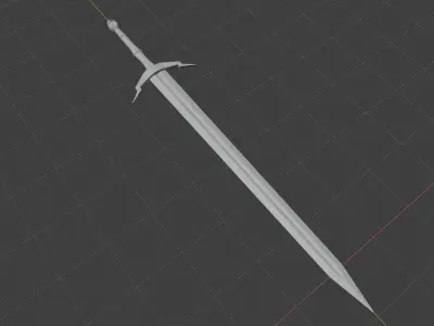 Sword 3D Model Free low-poly 3D model