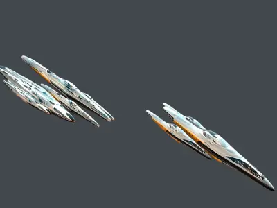 Starship space  scifi  game space Low-poly printable Low-poly  Low-poly 3D model