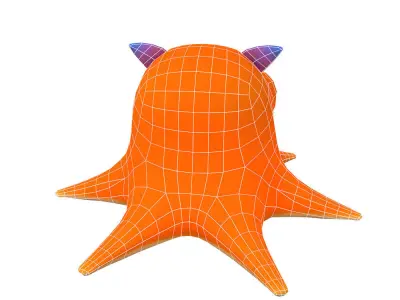 Dumbo Octopus Animated Cartoon  Low-poly 3D model