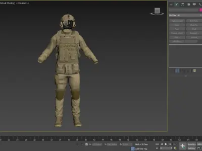 Male Soldier Outfit 1 Low-poly 3D model