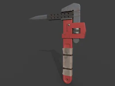 Wrench Weapon LowPoly Low-poly 3D model