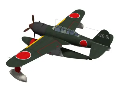 Kawanishi E15K Shiun Norm 3D model