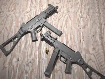 HK UMP-45 - Game ready Low-poly 3D model