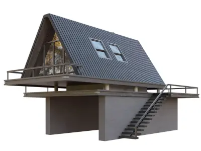 House Cabin home Villa  Modern 3d model 80 3D model