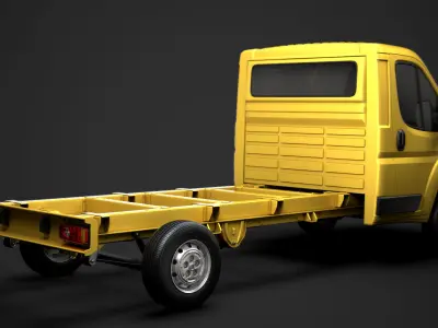 Fiat Ducato Chassis Truck Single Cab 3800WB 2014 3D model