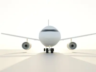 Airplane Low-poly 3D model