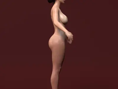 Realistic Female Character Free low-poly 3D model