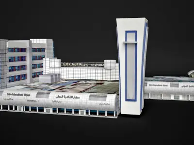 Cairo International Airport Terminal 1 Low-poly 3D model