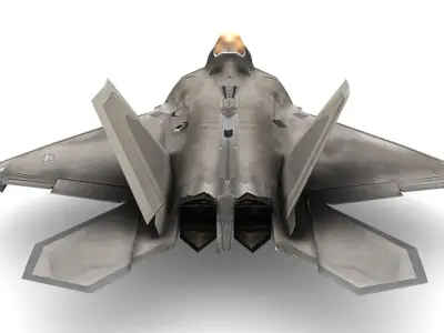 Raptor F22 Low-poly 3D model