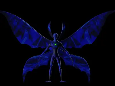 BigChill Ben10 3D Model Detailed Download Baked Textures Free 3D model