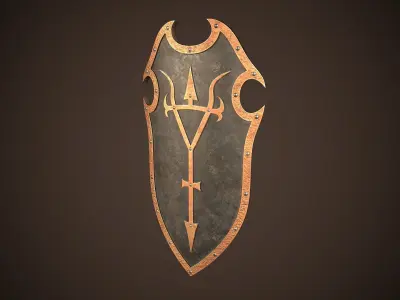Knight Shield 04 Low-poly 3D model