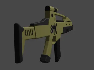 XM8 gun Free low-poly 3D model