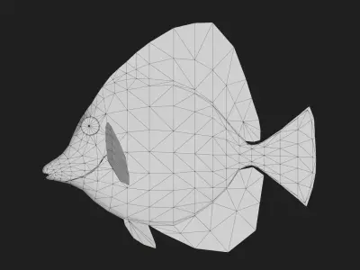 Unicornfish Low-poly 3D model