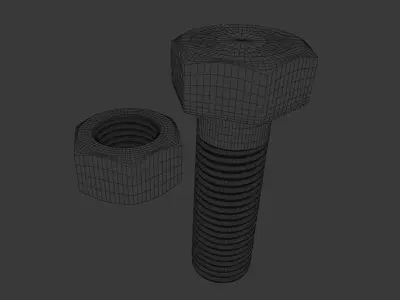 Nut and Blot Model 3D model
