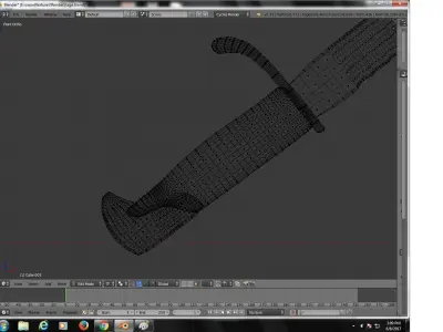 German Saw-Back Butcher Machete Bayonet 1915 WW1 Low-poly 3D model