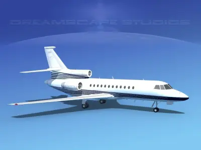 Dassault Falcon 900 V08 3D model