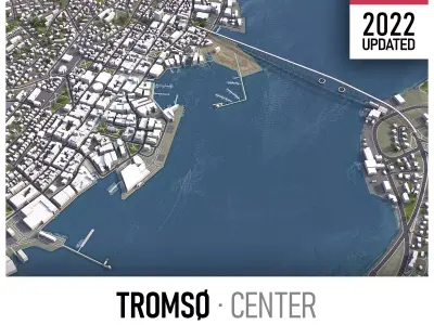 Tromso Low-poly 3D model