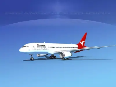 Boeing 787-8 Qantas 3D model