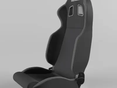 Racing Seat Sparco R100 Fabric Black-Grey 3D model