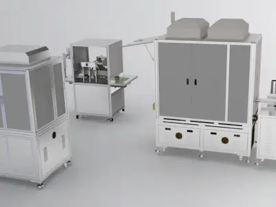 Combination of laminating machine 3D model