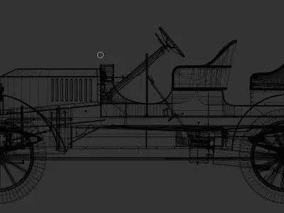 Stanley Steam Car 3D model