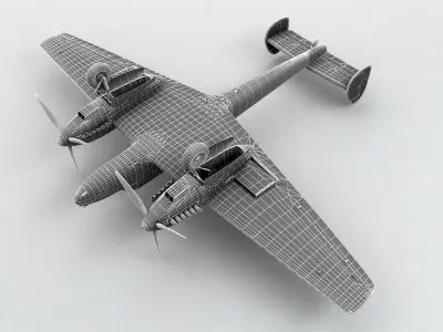  Messerschmitt ME BF 110 Aircraft 3D model