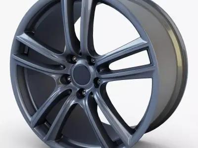 Style 303 wheel ferric gray Mid Poly Low-poly 3D model