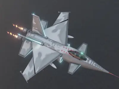 JF-17 Thunder Block V Low-poly 3D model