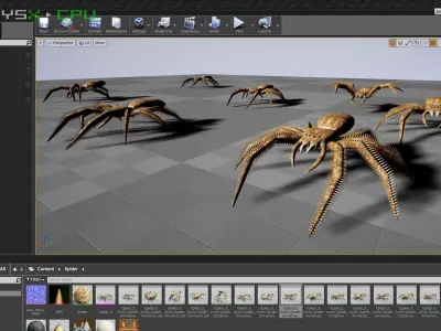 Spider Rigged and Game Ready Low-poly 3D model