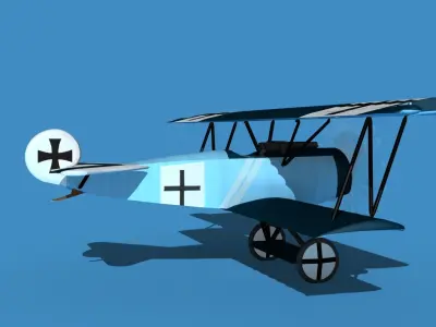 Fokker D-VI V08 3D model