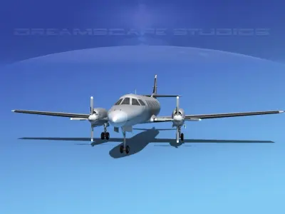 Swearingen SA226 Metro Bare Metal 3D model