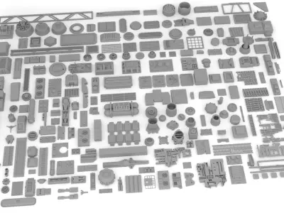 Star Wars KitBash Hard Surface Sci-fi Greeble 1-1 scale 3D model