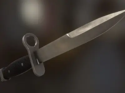 M7 Bayonet assault rifle attachment Low-poly 3D model