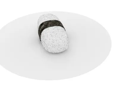 Sushi roll in circle 3D model
