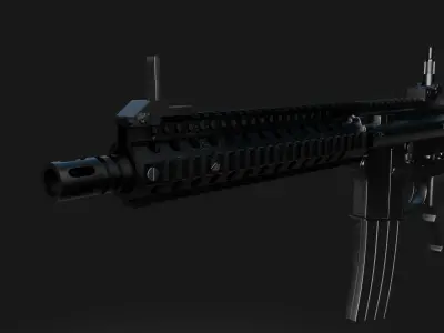 DDMK-18 realistic model rifle Low-poly 3D model