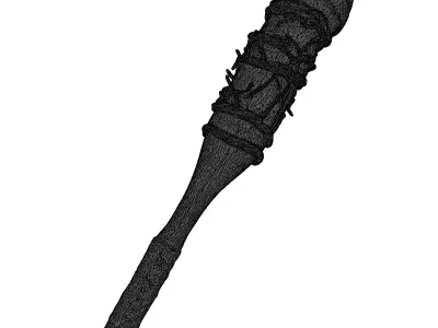 Spiked Baseball Bat Melee Weapon 3D model