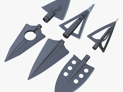 Set Arrowhead Hunting 6 Types 3D model