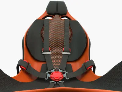 Racing Seat Low-poly 3D model