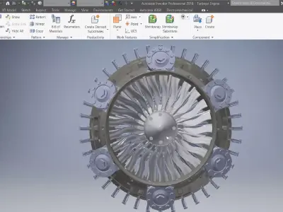 Turbojet Engine 3d model 3D model