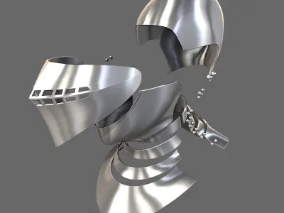 Italian renaissance inspired fantasy helmet Free low-poly 3D model