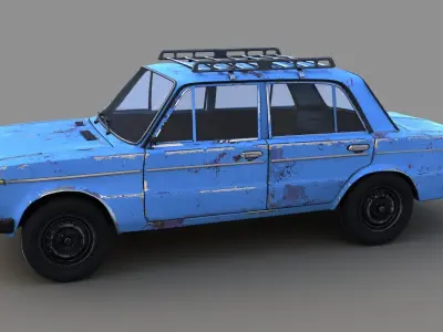 VAZ 2106 Base and Wheels FREE Free 3D model