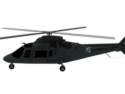 Lowpoly Hirundo A109 Helicopter 3D Model Low-poly 3D model